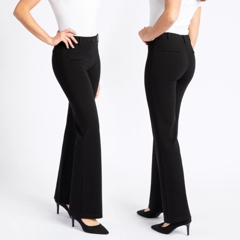 Betabrand Women's Black Boot Cut Pants